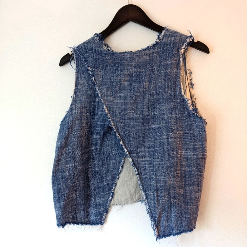 Boho, blue top. Size M/L. Made in USA